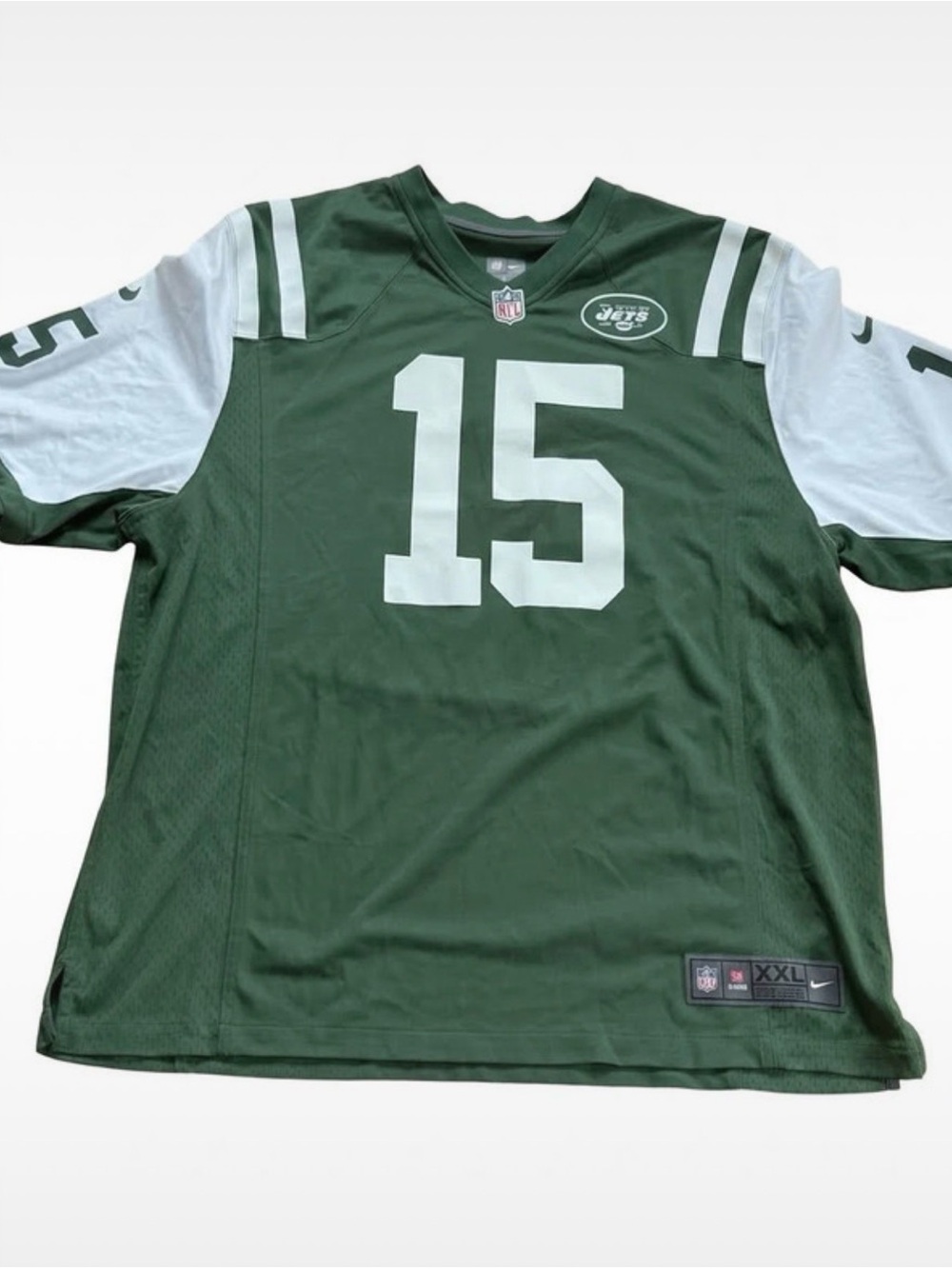 Nike Green & White #15 New York Jets Men’s Football Jersey